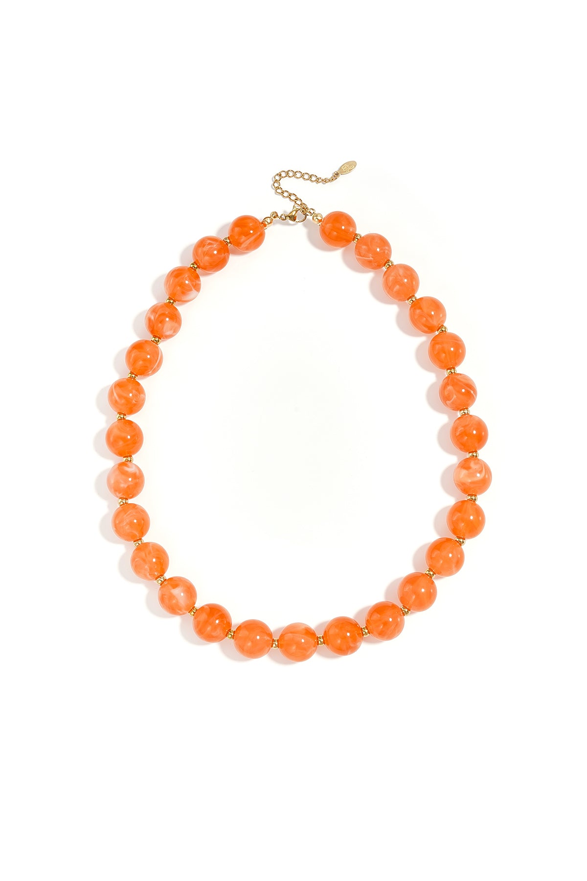 Collana di perline con perle dorate da 135 mm