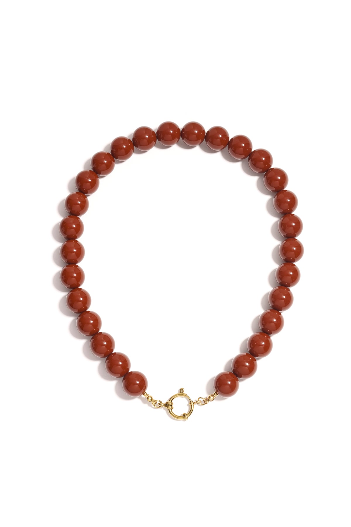 Collana con perle grandi e chiusura frontale-15mm