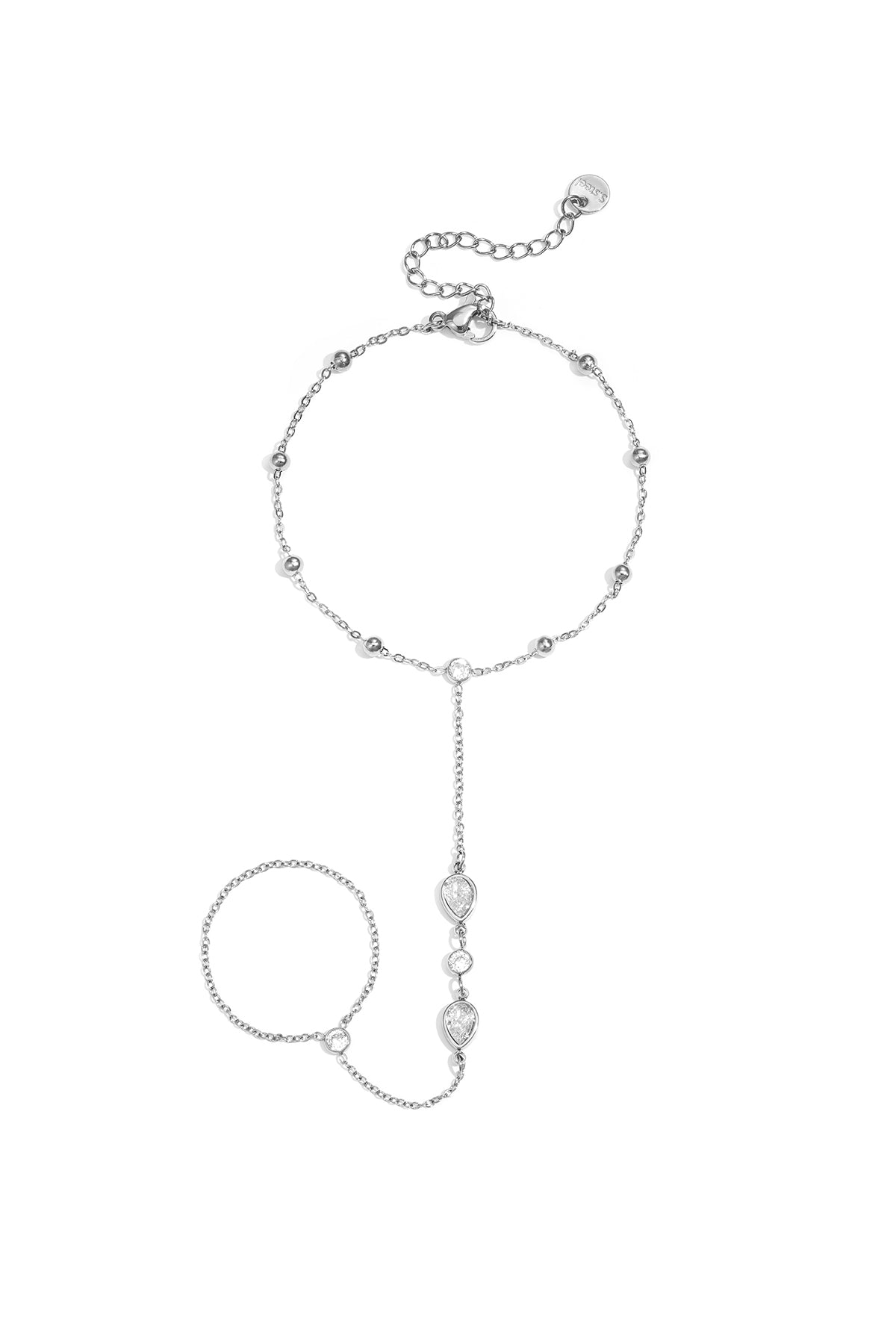 Collana con pietre decorative a forma di goccia