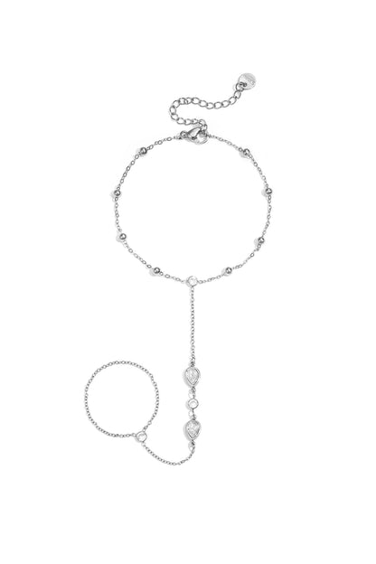 Collana con pietre decorative a forma di goccia