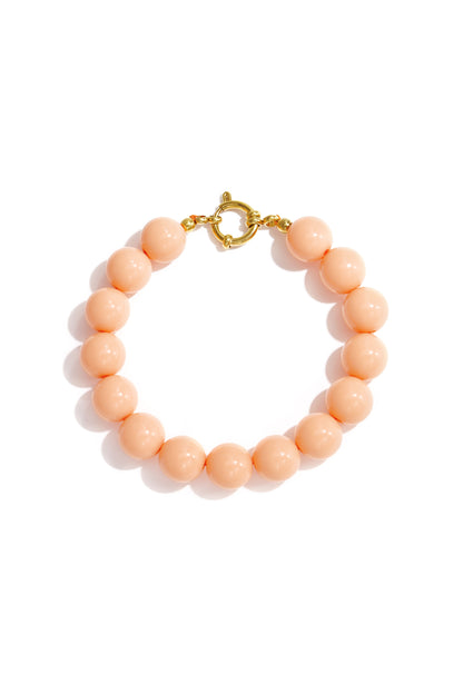 Bracciale con perline medie e chiusura frontale - 12 mm