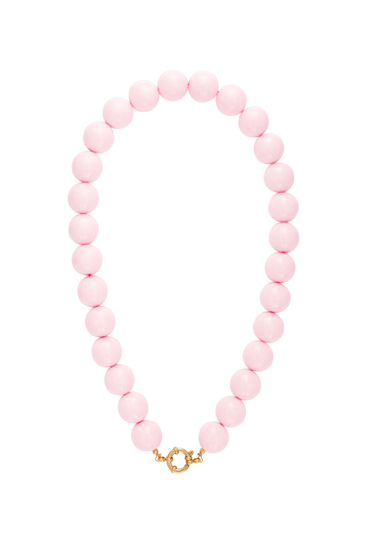 Collana con perle grandi e chiusura frontale-15mm