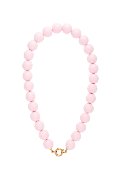 Collana con perle grandi e chiusura frontale-15mm