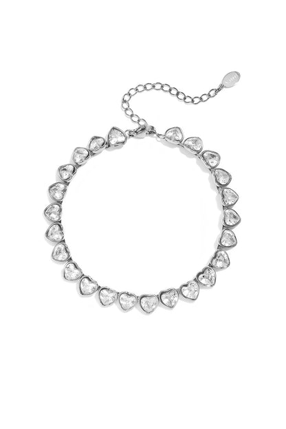 Bracciali a catena in acciaio inossidabile con cuore, serie Simple Daily Simple, gioielli da donna