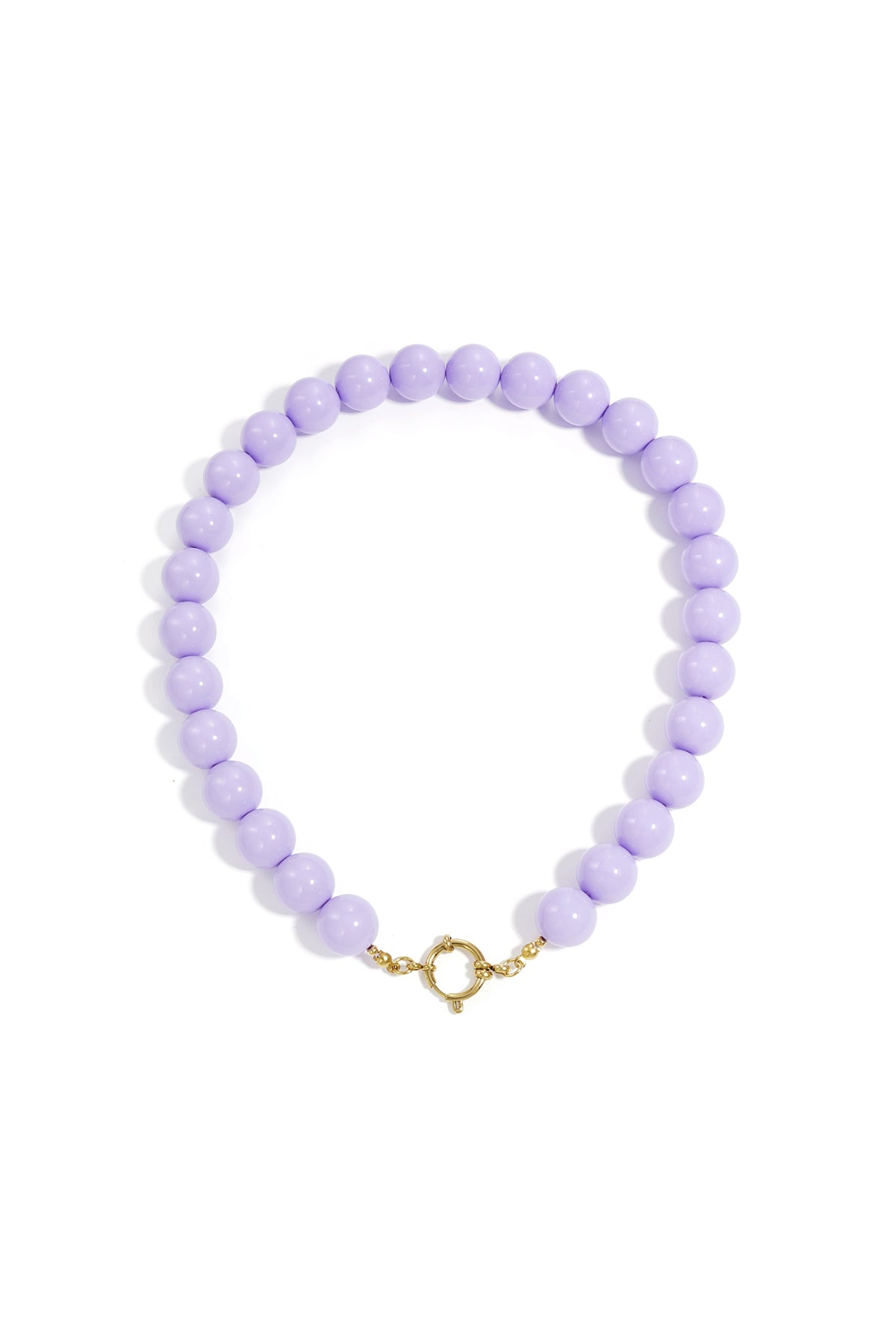 Collana con perle grandi e chiusura frontale-15mm