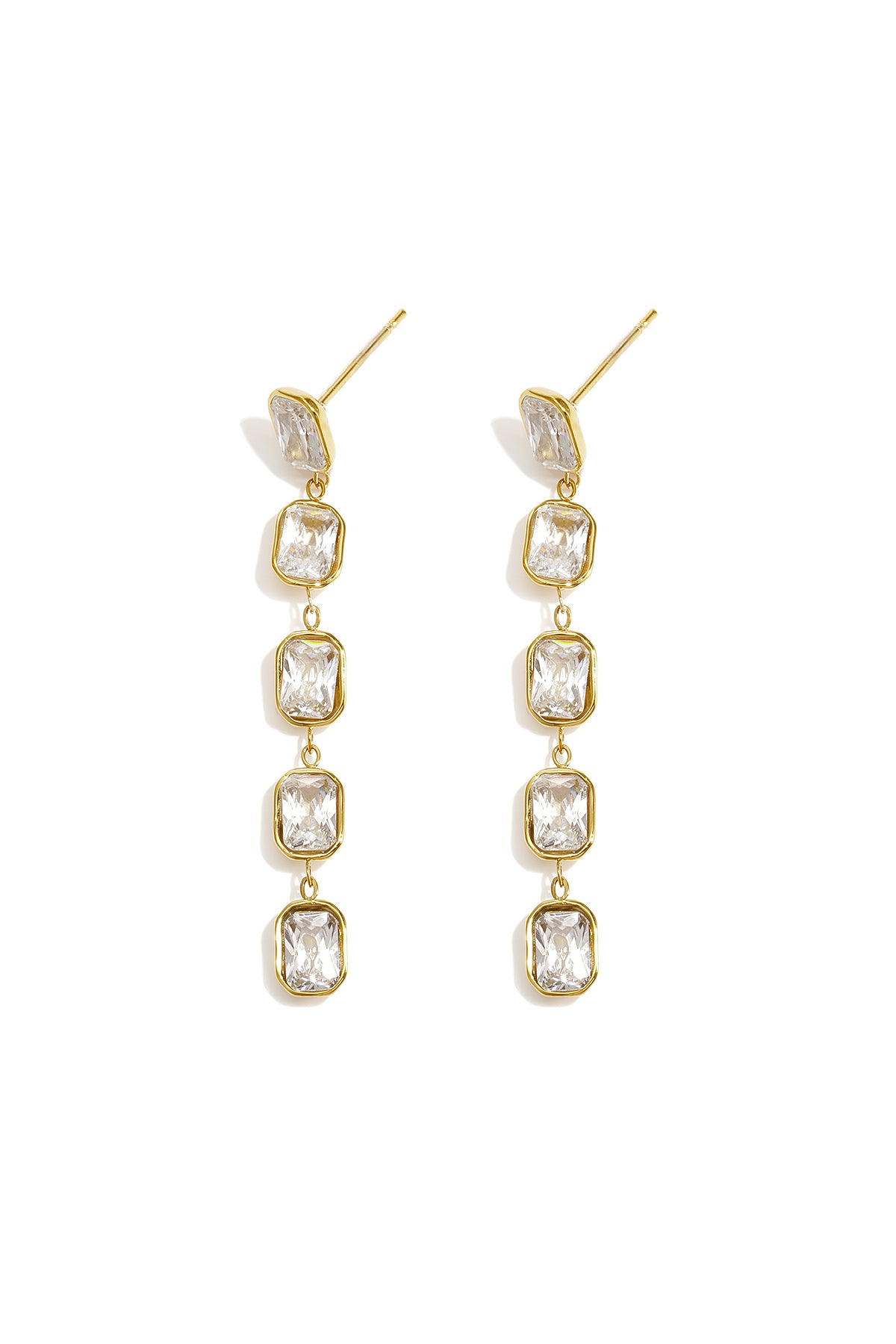 Orecchini pendenti in acciaio inossidabile, forma geometrica, eleganti, perfetti per feste e occasioni speciali, serie di lusso, gioielli da donna.