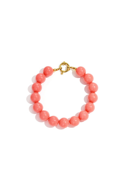 Bracciale con perline medie e chiusura frontale - 12 mm