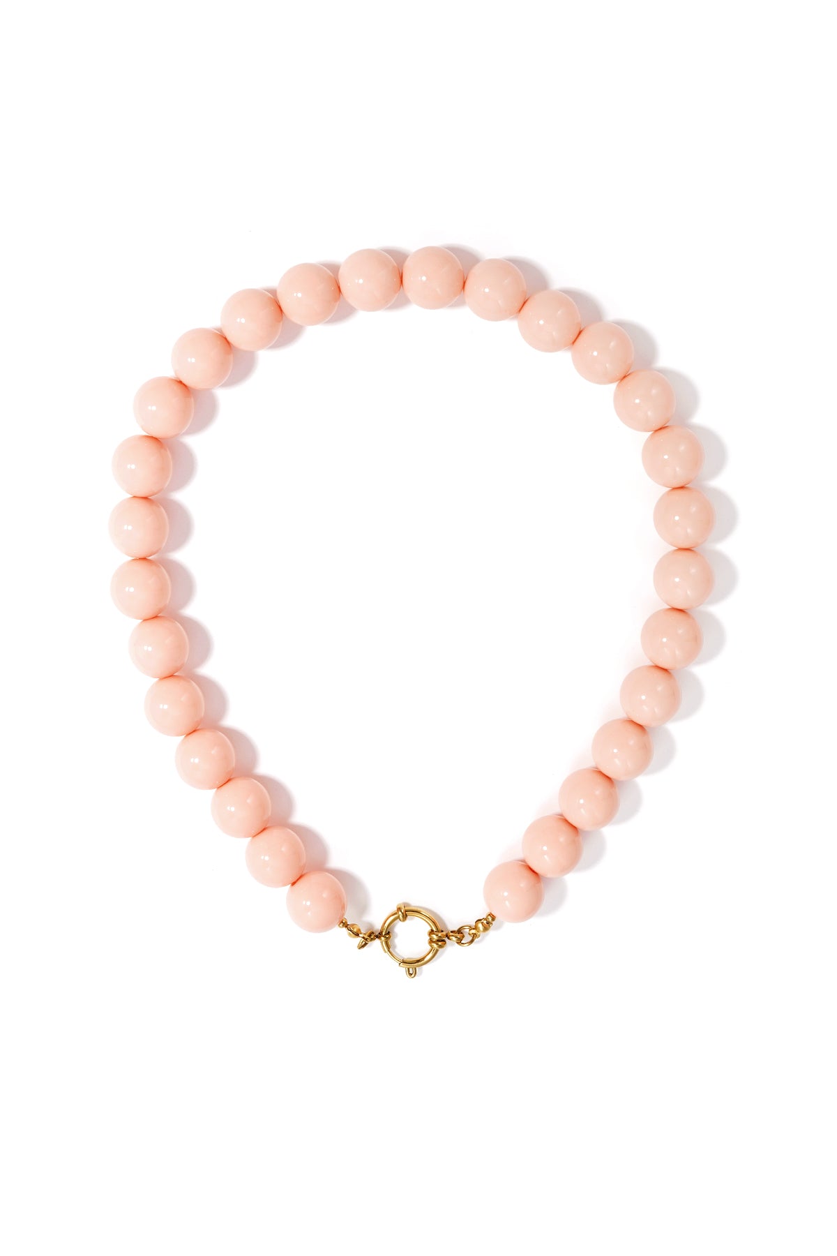 Collana con perle grandi e chiusura frontale-15mm