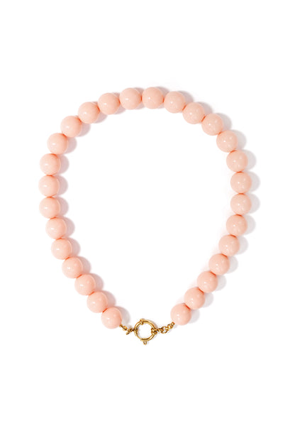Collana con perle grandi e chiusura frontale-15mm